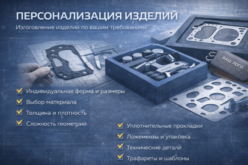 изготовление по индивидуальным заказам уплотнения, прокладки, ложементы, упаковку в Самаре