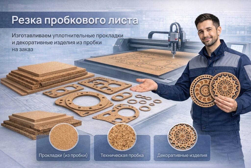Раскрой пробкового листа на планшетном плоттере
